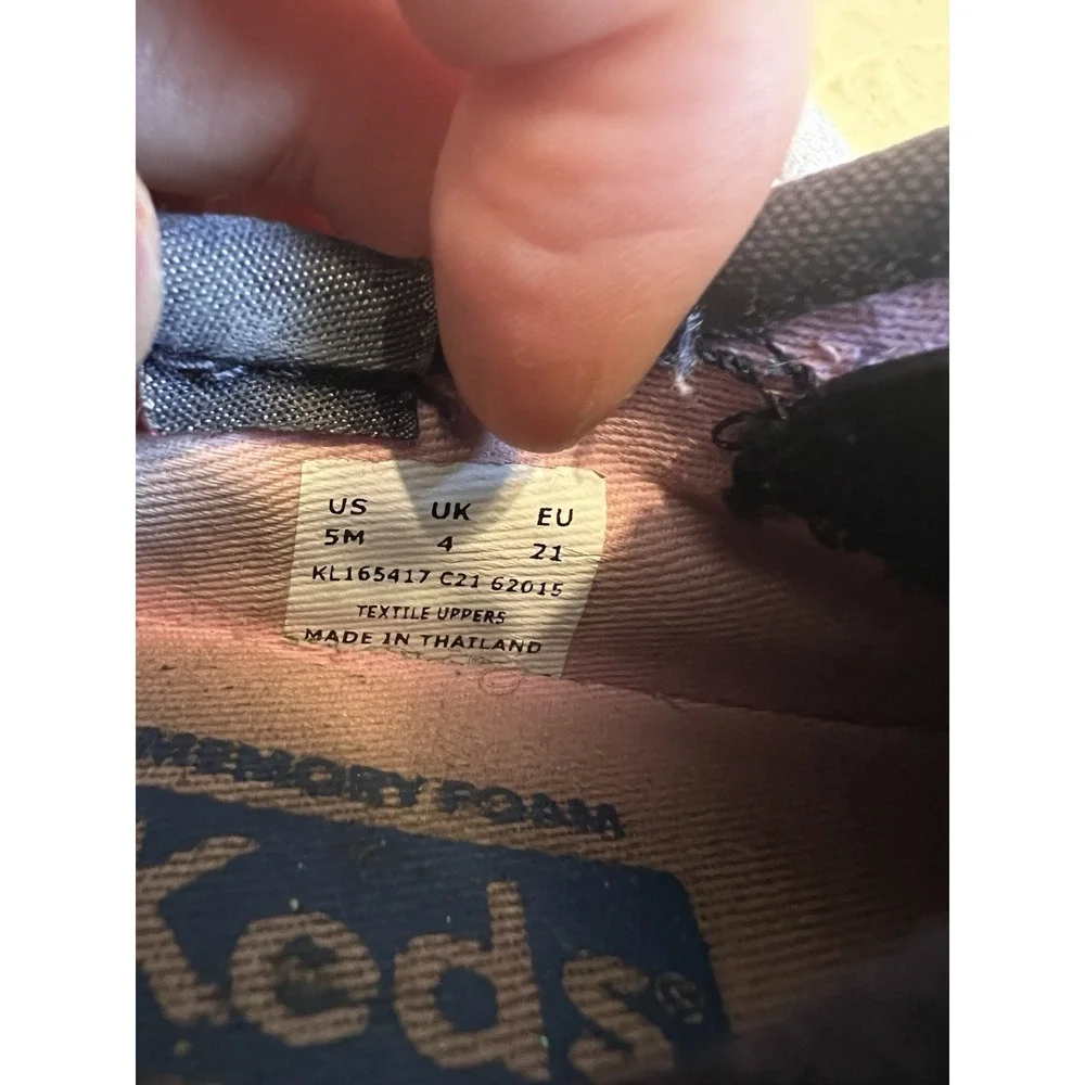 Keds Toddler Slip-On Shoes Size 5M Navy Rainbow Tabs Washable